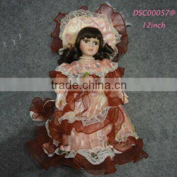 12inches Lovely Custom Cute girl victorian porcelain doll for sale