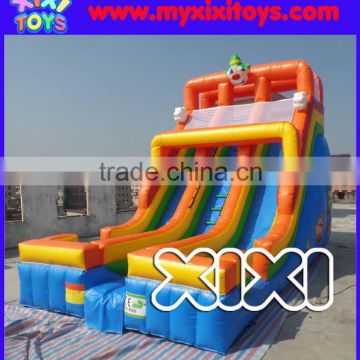 TOP quality inflatable dry slide, clown theme inflatable slide for kids