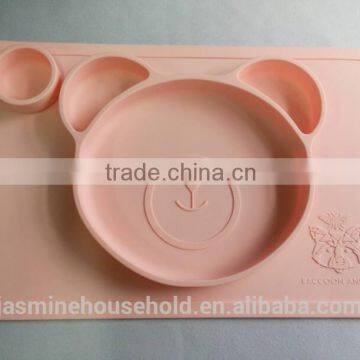 Custom BPA Free Baby Feeding and Kids Dinner Frog Shaped Silicone Placemat photo-5