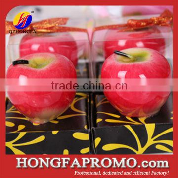 Simulation apple real paraffin wax candle light