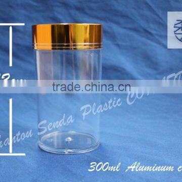 clear plastic bottles with caps, 300ml medicine bottle, capsule acrylic bottle clear high quality