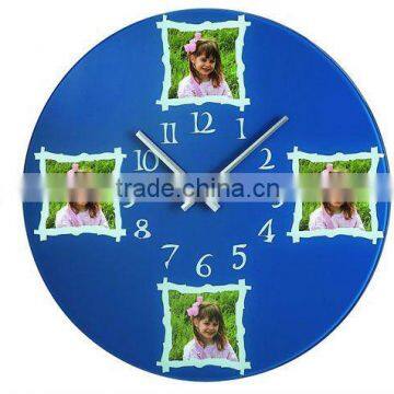 Glass wall clock