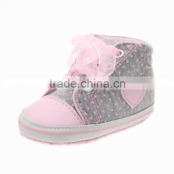 Manufacturers selling Mens grey wave embroidered cotton heart-shaped female baby toddler shoes children shoes hs713