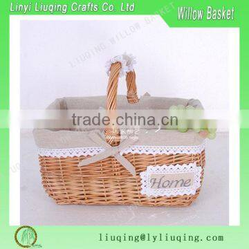 Top quality Cheap empty picnic baskets wholesale for fruit, bread, vegetables, knitting storage gift Basket