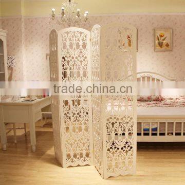 3 Door Chinese Antique Wood Carving Folding Screen photo-6
