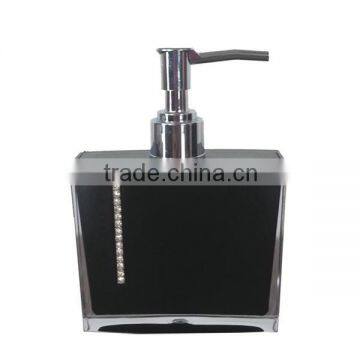 Black color diamond plastic body lotion bottle for christmas gift