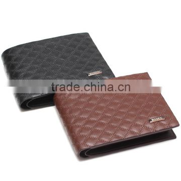 Fast Delivery COFFEE and BLACK leather Men wallet Purse