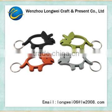 dinosaur shaped keyring bottle opener/bottle opener ring/metal bottle opener parts