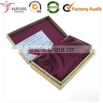 Elegant texture pattern silk lining promotion gift packaging box credit card storage box