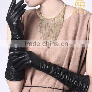 2016 new style Ladies Long Nappa sheep Leather Glove