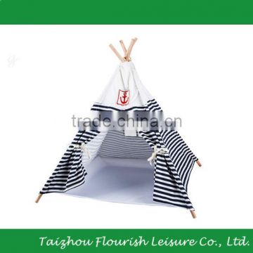 XinYou Color Stripe Canvas Pet Bed Teepee Indian Tents For Small Dog