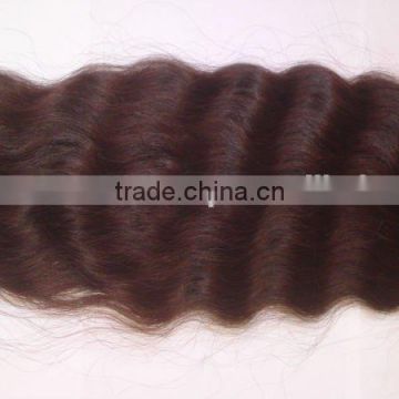 Deep wavy virgin remy indian hair weft