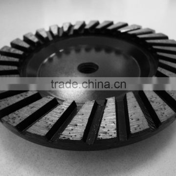 Diamond Cup Wheel 4.5 inch (115 mm) Single Row Turbo Metal Base Grinding Wheel Thread M14