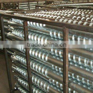 Hot dipped galvanized solar ground screw F88.9*2000*220-M24