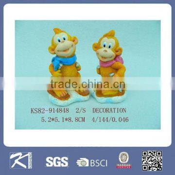 Colored resin souvenir monkey toy designs