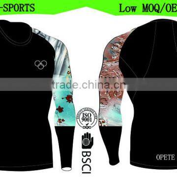 (Trade Assurance) Customized Men Sportswear Long Sleeves Training & Jogging Tights photo-1