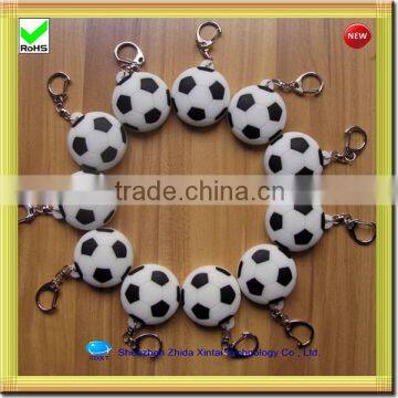 wholesale alibaba football silicone rubber mini keychain led flashlight