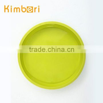 round shape green color food grade silicone cake mould