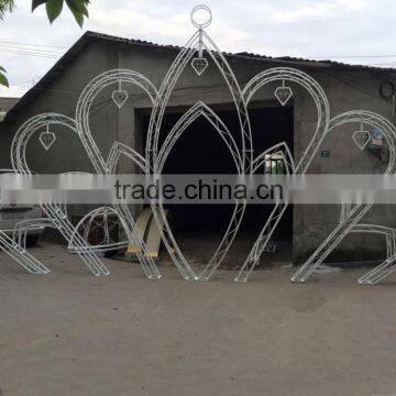 Outdoor white fancy backdrops for wedding decoration large stage backdrop