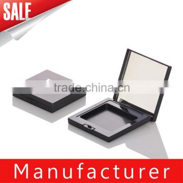 Hot sale black square cosmetic compact packaging with mirror