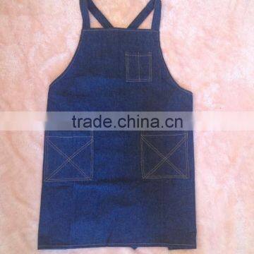 cotton denim work apron kitchen apron shop uniform