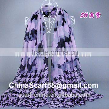 Wholesale viscose camouflage scarf