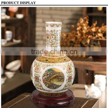 Chinese Handmade Crafts Gift flower vases white ceramic