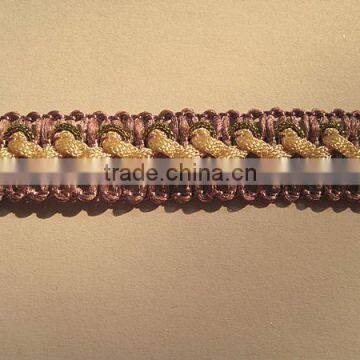 New Design Purple Gimp Braid Trimming For Curtain, Pillow, Lampshade