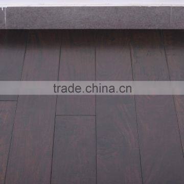 dark stained handscraped acacia flooring exterior decking