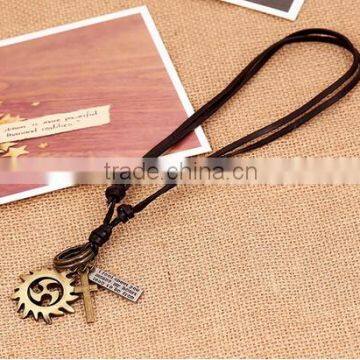 Manufacturers Selling Leather Punk Necklace Vintage Leather Necklace Hot Wheels Necklace