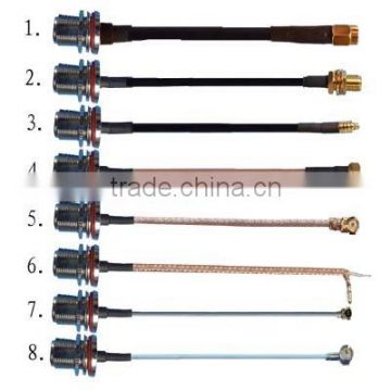 RF interface jumper cable with connector assembly