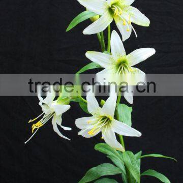 High Quality Artifiical Fabric Lily Flowers Making With Glue photo-4