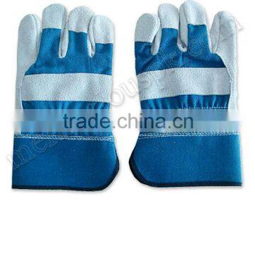 Blue Leather Working Gloves