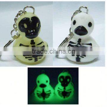 Glowing skeleton duck keyring