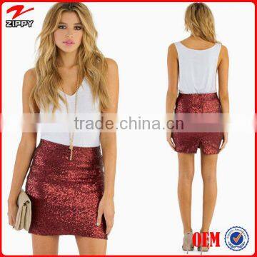 New arrival matte sequin pencil skirts, women apparel manufacturers of american apparel wholesale