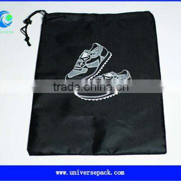 fashion nylon drawstring shoe bag with brand name