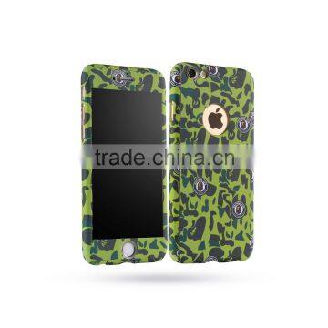 2016 New Products With Tempered Glass Screen Protector 360 Full Cover Case For iPhone 6 6S Flower camouflage leopard Phone Case