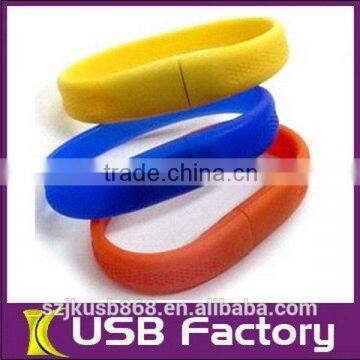 2016 High Quanlity Cheap Custom Logo Silicone Bracelet Usb Flash Drive