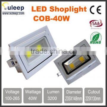 20W-30W-40W-50W LED Squaredownlight, LED Retangle Downlight, Led Shoplight,ceiling Downlight With Frosted Glass/anti-dazzle pc photo-2