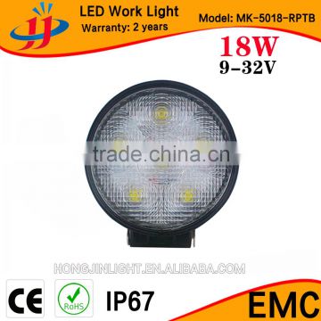 Cheap offroad 1200LM 5inch 18W round led work light for tractor