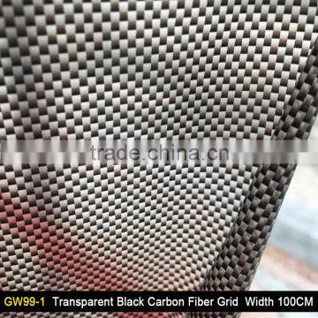 Transparent Black Carbon Fiber Grid Water Transfer Printing Film/Equipment Hydro Graphics Film WIDTH 100CM GW99-1                        
                                                Quality Choice