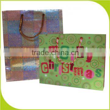 white card gift paper shopping bag/rope handle bag