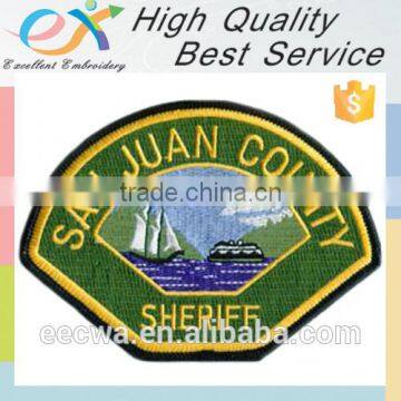 supplier customize sew-on embroidery collar badge