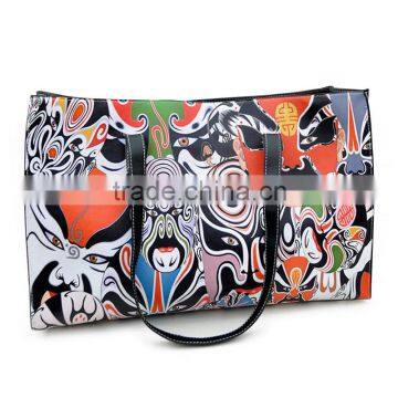 2015 Hot World Style National Wind Crown Figure Landscape Bag for Woman Peking Opera Pattern Shoulder Bag With Free Shipping