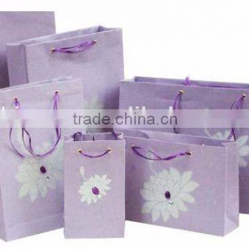 Light purple various sizes custom hand christmas gift bag