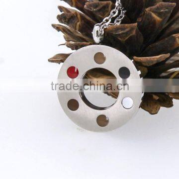 high quality energy pendant with red and white zircon wholesaler silver jewelry