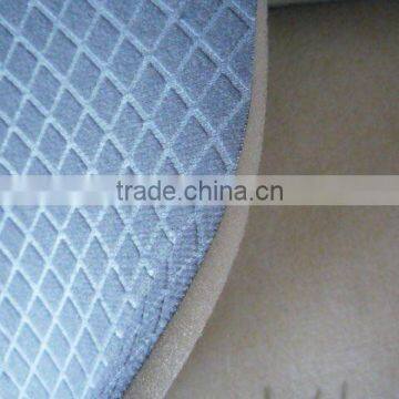 for auto cushion diamond embossed velboa with foam composite fabric