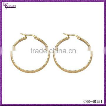 Trendy Surgical Steel Gold Plated Hoop Earrings For Cartilage