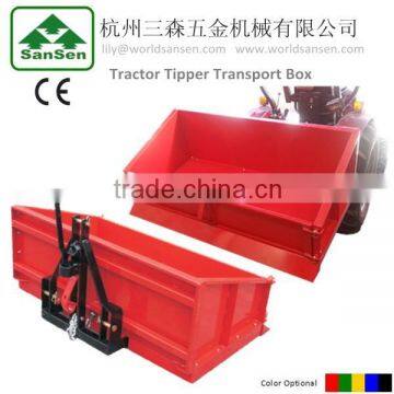 HOT!!! 3 point Tipping Transport Box for Tractors ;tractor rear bucket loader