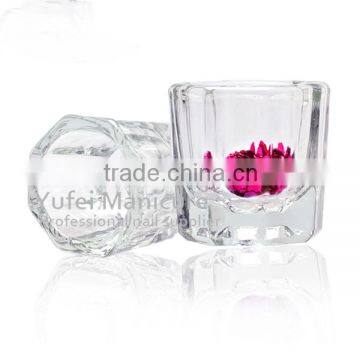 Professional glass nail acrylic cup for manicure